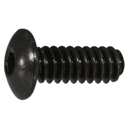 Midwest Fastener #6-32 Socket Head Cap Screw, Button, Plain Steel, 3/8 in Length, 10 PK 72302